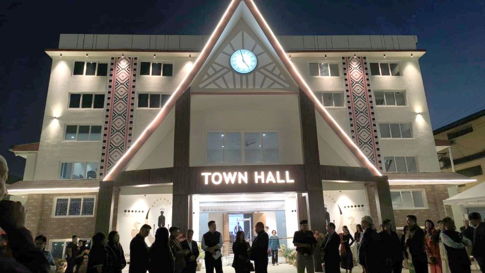 The façade of a renovated Town Hall, Dimapur, as seen during the inauguration by the Chief Minister, Neiphiu Rio, on Tuesday evening, December 17. (Morung Photo)